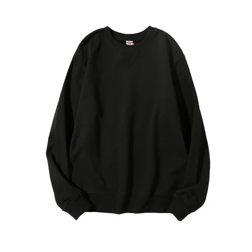 Tung sweatshirt med avslappnad passform – herr i svart