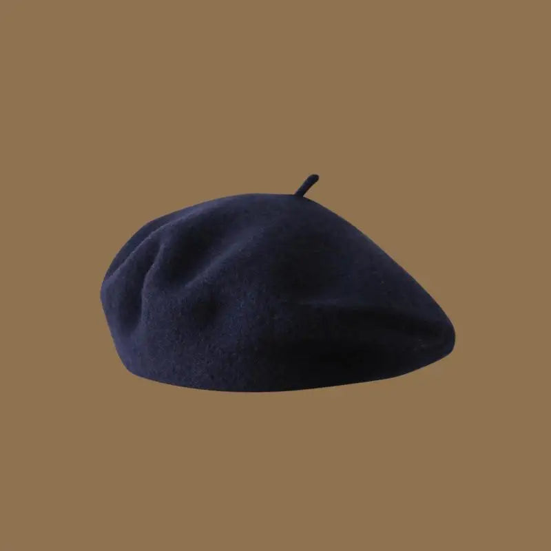Klassisk basker – unisex i marinblå