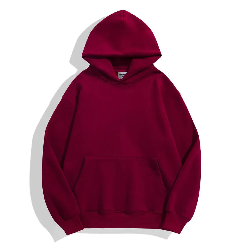 Oversized hoodie i röd