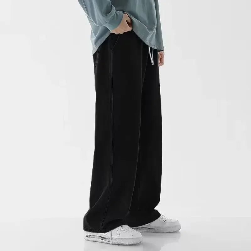 Baggy jeans med raka ben – herr i svart