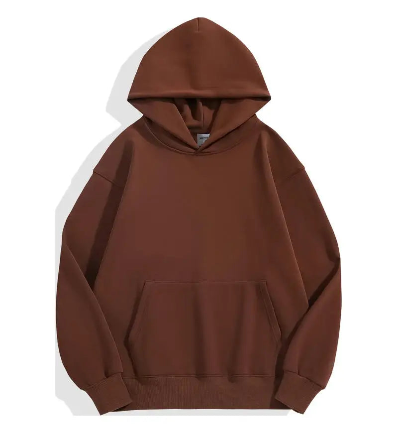 Oversized hoodie i brun