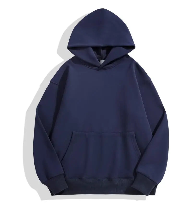 Oversized hoodie i marinblå