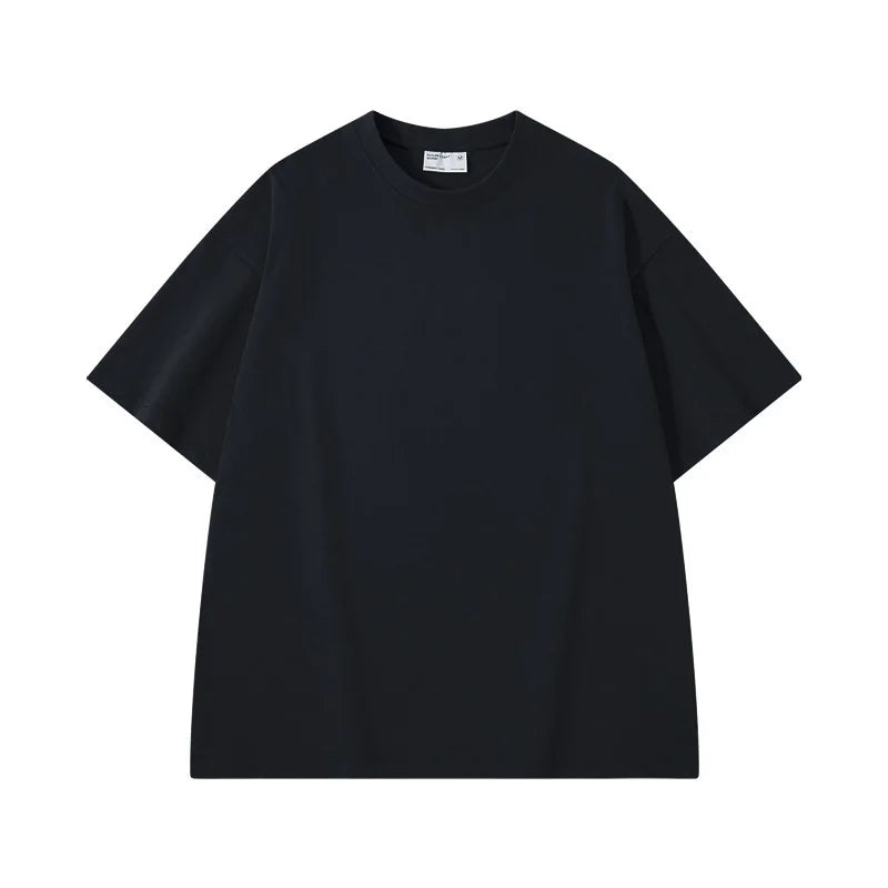 Tung t-shirt med oversized passform – herr i svart