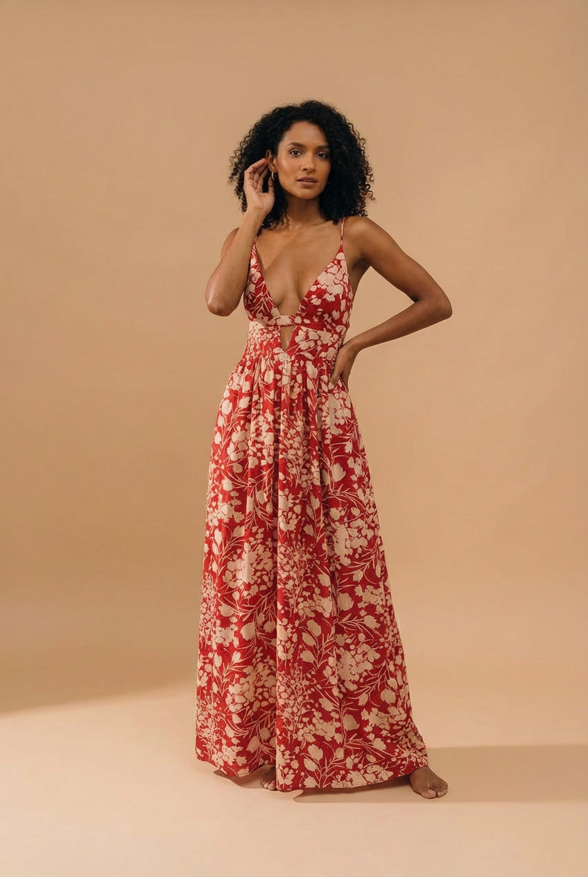 Floral Maxi Dress – Lightweight Summer Dress with Side Split