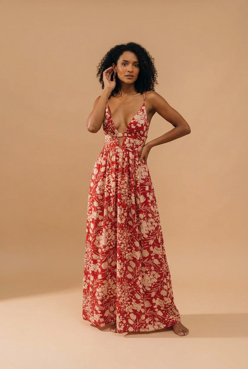 Floral Maxi Dress – Lightweight Summer Dress with Side Split